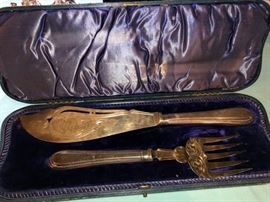 Silver plated serving set