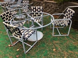 Patio tables and chairs (glass for tables not shown)