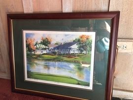 Signed Tom Lynch framed art 