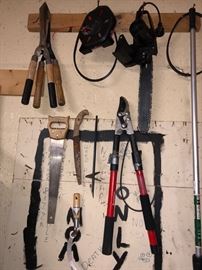 Yard tools and tons of hand tools......