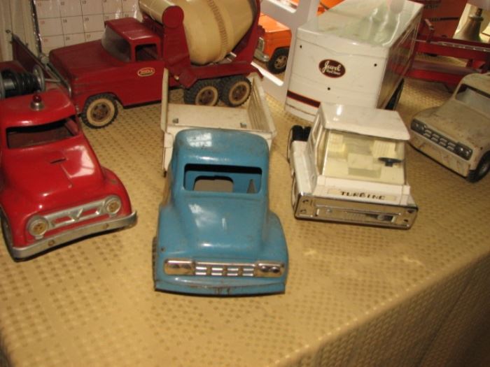 Vintage Tin Litho & Die Cast trucks 