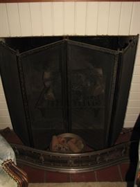 fireplace screen and skirt