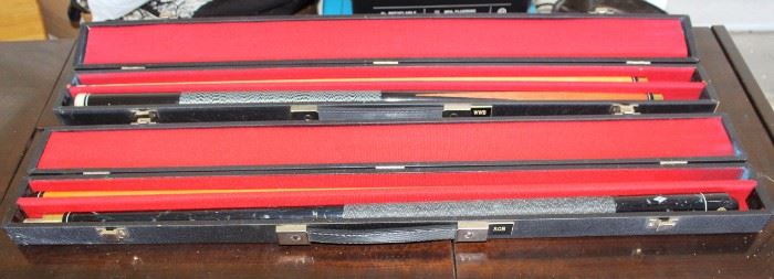 Pool Sticks with cases