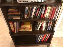 Vintage book case w/ books