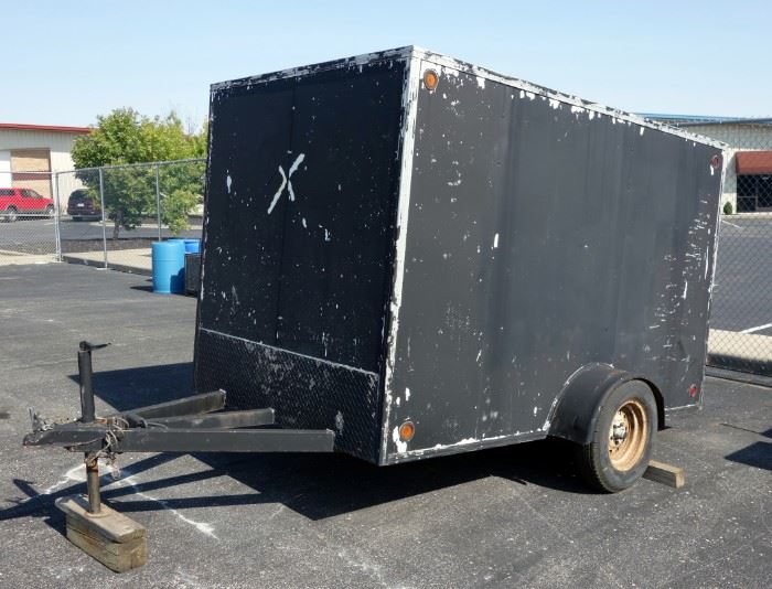 2002 Enclosed Cargo Trailer With Drop Down Back Door and Side Door Access, Homemade, Approx 10' x 6', VIN# DRXMVB000347339MO