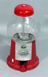 Paul Marshall Products Gumball / Candy / Snack Machine Dispenser with Glass Globe, 14.5"H
