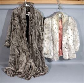 Faux Fur Stroller Coat By Style VI LTD And Le Coat By Tissavel Faux Fur Coat, Approx Size Medium