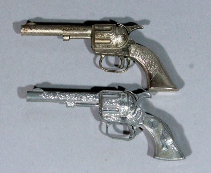 Hubley Mini Toy Cap Revolver And Texas Made In USA Mini Toy Cap Revolver