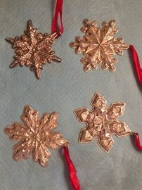 Gotham syerling silver snowflake Christmas ornaments