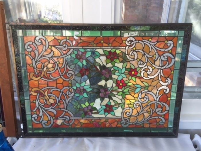 An appealing piece of stained glass. In the first floor sun room. 