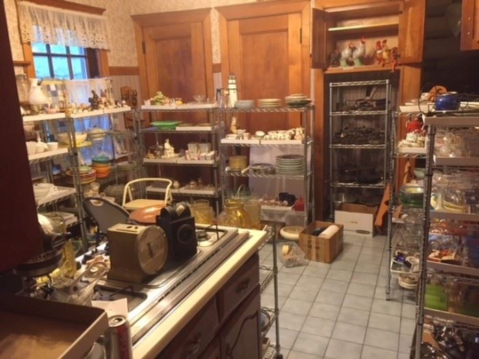 The kitchen. Many things of interest, masterfully organized by our Ruth R. and Saing S. 
