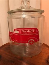 Gordon's Fresh Foods Vintage Store County Jar - Great graphic and so reminiscent of yesteryear.  In perfect condition!  