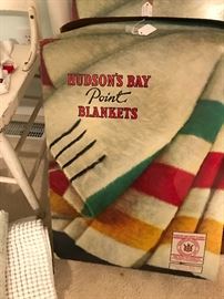 Hudson's Bay Point Blankets... The finest in hand-spun woolens lovingly crafted on the east coast and carried in exclusive stores only!  These two are MINT and in their box.  