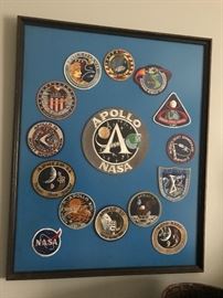 This piece is so nostalgic, especially with the new film honoring the legendary John Glenn.  Each patch was created by NASA and sold to commemorate particular shuttle.  