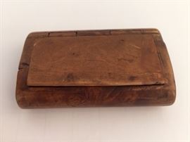 Antique burl snuff box