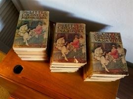 Antique childrens' desk with vintage books