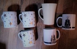 Assorted decorative mugs