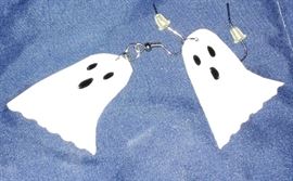 Ghost earrings,  just in time for Halloween