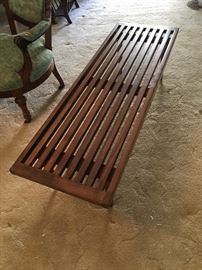 Mid Century slat bench