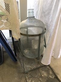 Vintage Sparklettes bottle with holder