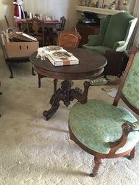 One of a kind vintage tables and chairs
