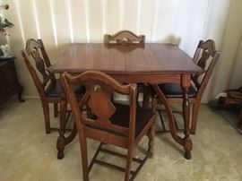 Antique table and chairs