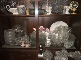 Lots of beautiful crystal and China