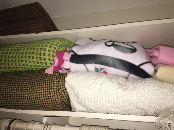 Vintage blankets and coverlets