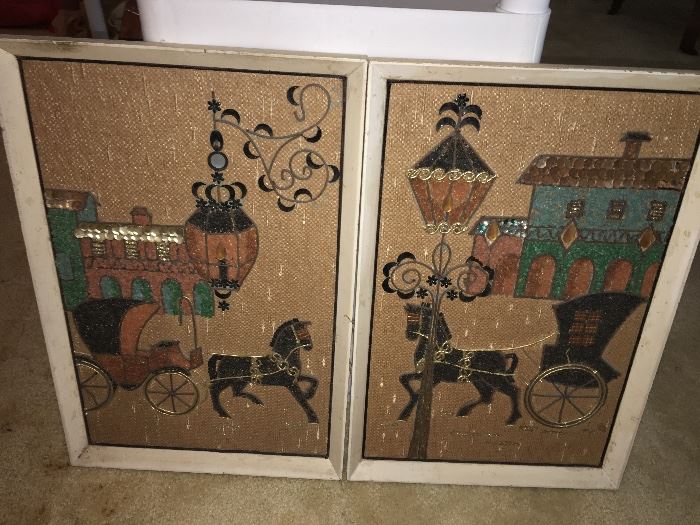 Mid century wall art set