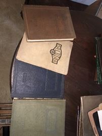 Lots of antique yearbooks. 1920s and 1930s
