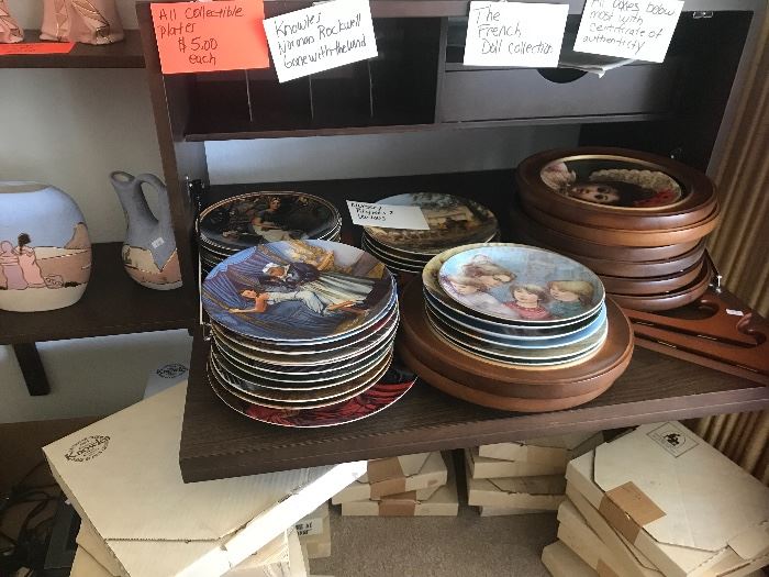 Here are full series of plates including the scary eyed "Dolls".