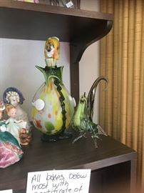 Two Murano glass pieces.