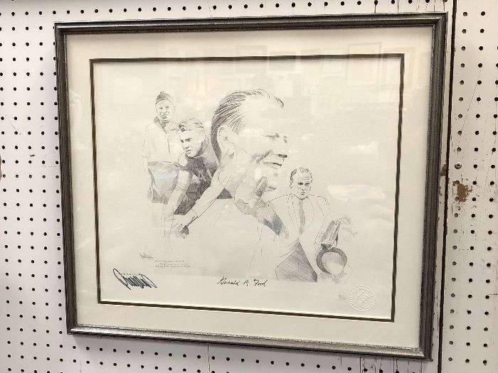 Paul Collins & Gerald Ford signed print