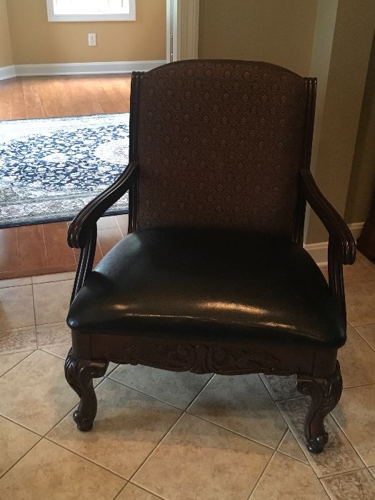 TechCraft chair with leather seat, cloth back