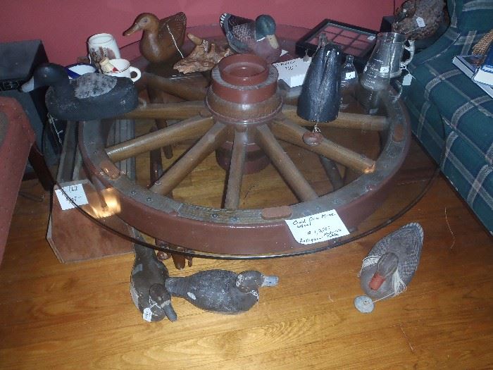 Gold ore mining wheel-mounted table, handmade in 1950