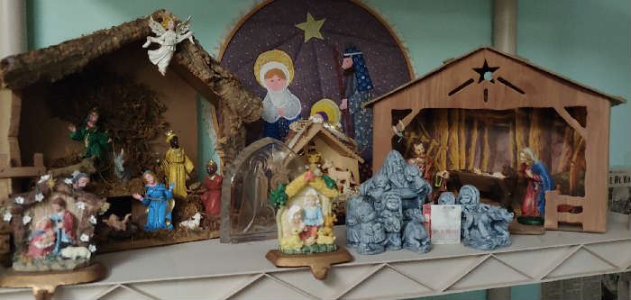 We have over 150 nativity scenes at last count.