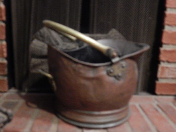 Old copper kettle pot.