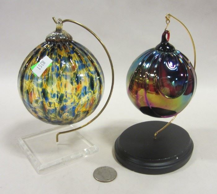 art glass ball ornaments