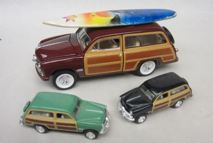 1949 FORD "WOODY" WAGONS. LARGEST IS 5.5" 
