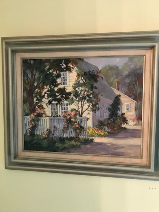 Signed "Helen Sharp Potter" Nantucket scene, oil on canvas.