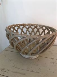 Signed "RAD" pottery basket.