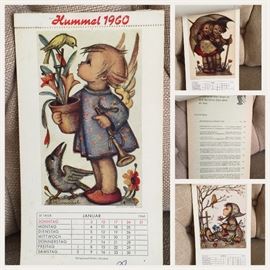 1960 Hummel calendar, each month is a perforated card