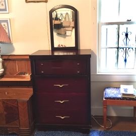 Vintage chest of drawers with mirror