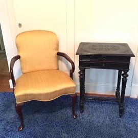 Vintage armchair and side table