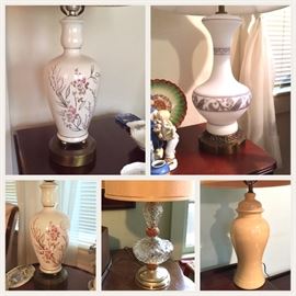 Just a few of the availabale lamps
