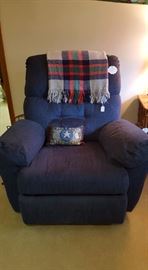Blue Rocker Recliner in Perfect Condition