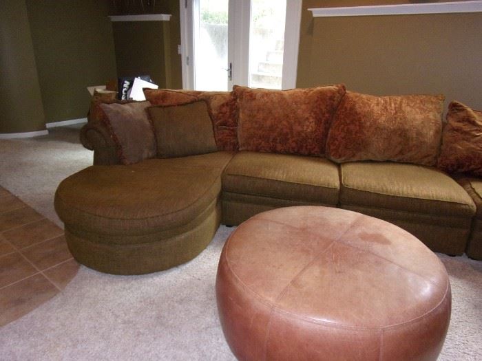 Rowe Furniture sectional sofa and American Leather ottoman.