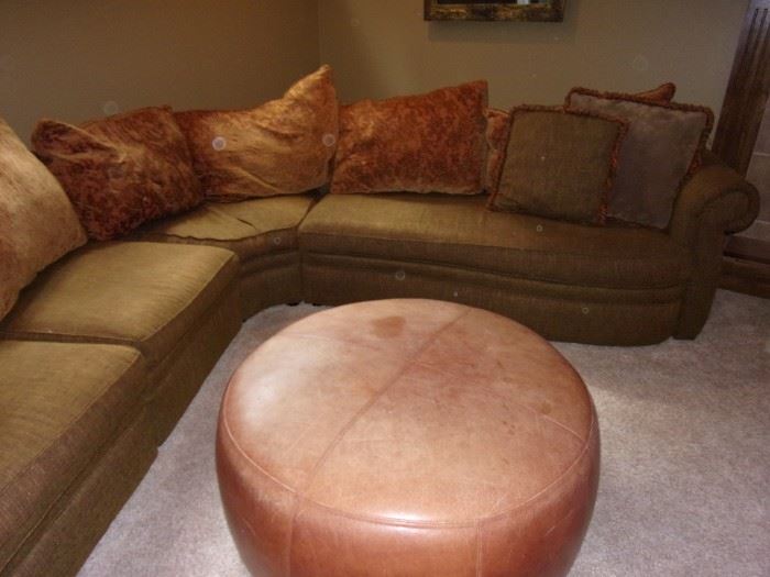 Rowe Furniture sectional sofa and American Leather ottoman.