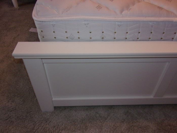 White Queen bed frame.