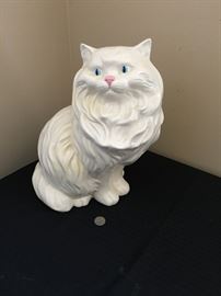 Cute, large ceramic kitty cat.